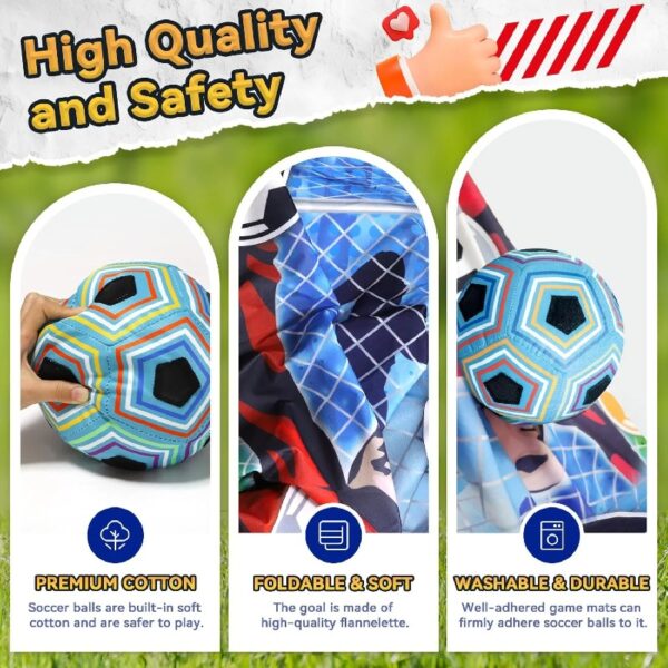 Ball Game Set for Boys, Indoor Outdoor Soccer Toys for 3-5 6-8 8-12 Years Old Kids