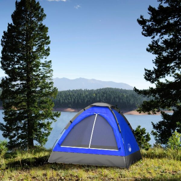 2-Person Dome Tent- Rain Fly & Carry Bag- Easy Set Up-Great for Camping Backpacking Hiking & Outdoor Music Festivals by Wakeman Outdoors (Orange)
