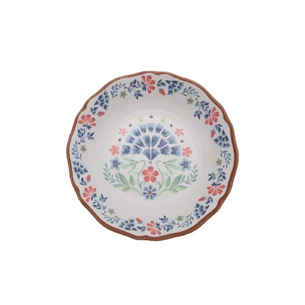 The Pioneer Woman Hattie 12-Piece Bamboo Melamine Dinnerware Set, Multicolor