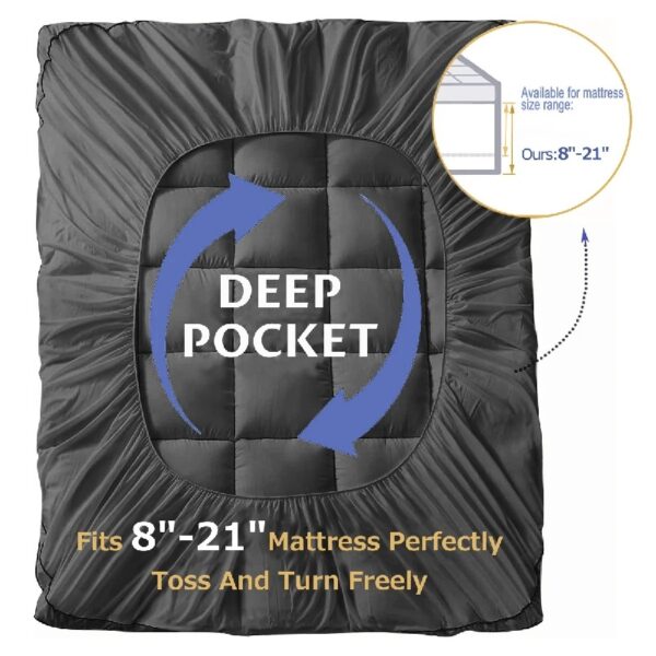 Extra Thick Queen Mattress Topper, Cooling Mattress Pad Cover, 2