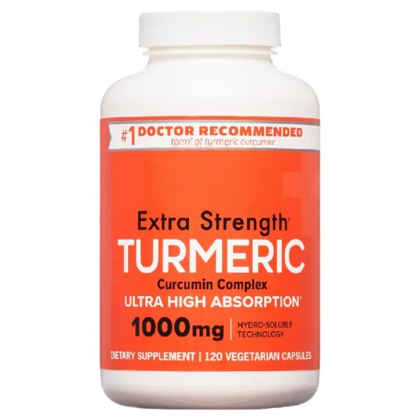 Turmeric Capsules, 1000mg, Ultra High Absorption, Joint Support Herbal Supplement, 120 Count
