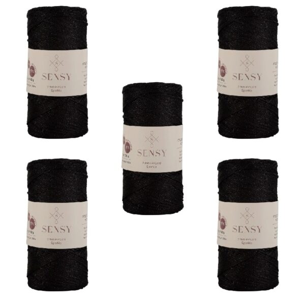 5 Skeins of Sensy Premium 2mm 251 Yards Polyester Rope 100% Polypropylene Cord Macrame Cord 2mm Crochet Bag Cord Macrame Rope Crochet Thread Gift for Knitter (Latte)