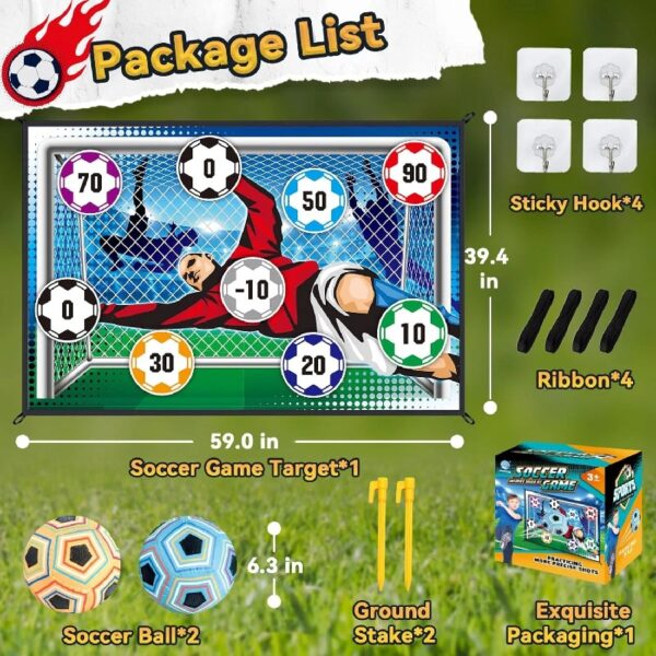 Ball Game Set for Boys, Indoor Outdoor Soccer Toys for 3-5 6-8 8-12 Years Old Kids