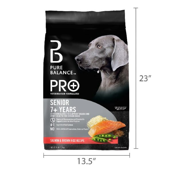 Pure Balance Pro+ Senior Salmon & Brown Rice Recipe Dry Dog Food, 16 lbs