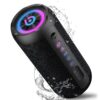 Portable Bluetooth Speaker IPX7 Waterproof, 30W Loud Sound, Deep Bass, Bluetooth 5.3, LED Lights, Wireless Stereo Pairing, 30H Playtime, for Home/Outdoor/Party/Beach, Birthday Gift (Black)