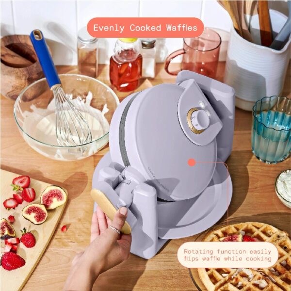 Rotating Belgian Waffle Maker, White Icing by Drew Barrymore