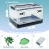 Reptile Terrarium Kit - Snake Terrarium & Bearded Dragon Tank with Clear Views Foldable Hermit Crab Cage, Lizard Tank & Crested Gecko Habitat Heat-Safe Iron Mesh Medium