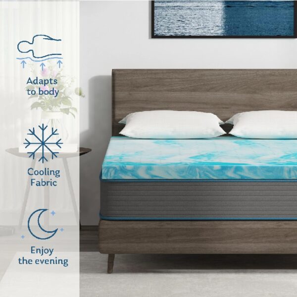 EGO HOME 2 inch Memory Foam Mattress Topper, Twin Mattress Topper, Cooling