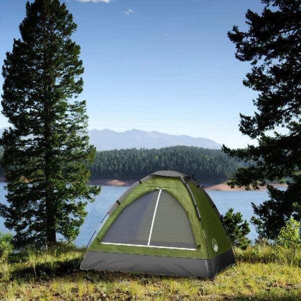 2-Person Dome Tent- Rain Fly & Carry Bag- Easy Set Up-Great for Camping Backpacking Hiking & Outdoor Music Festivals by Wakeman Outdoors (Orange)