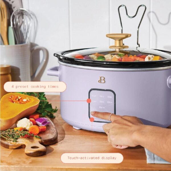 4Qt Slow Cooker with Touch-Activated Display, White Icing by Drew Barrymore