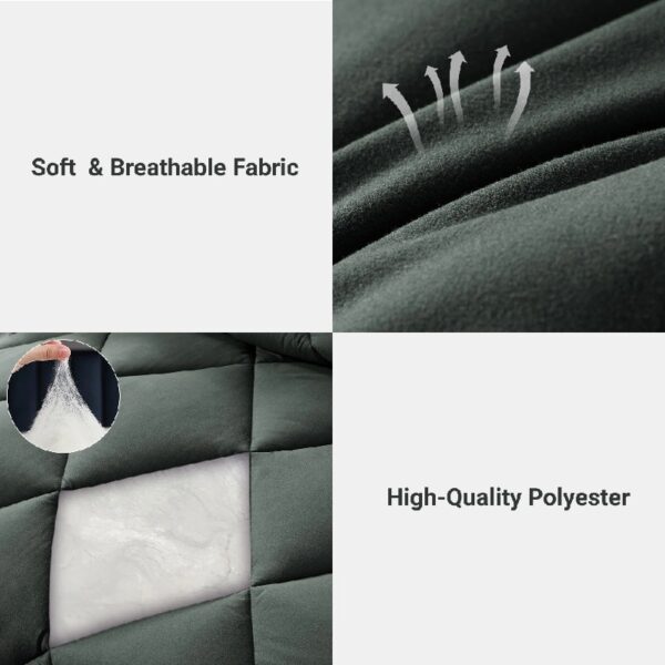 3 Pieces Bed in a Bag Comforter Set Duvet Insert,Reversible,Red/Black,Full Size Comforter Set-200GSM