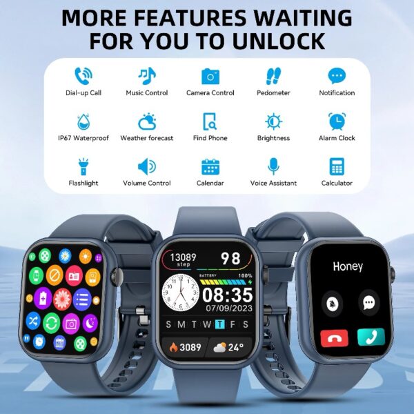 2025 New 1.85-inch Women's Smartwatch with Answer/Make Calls/120+Sports Modes/Two watch straps, IP68 Waterproof Fitness Tracker Fits for Android Iphone Devices（Gold Milan Steel Belt）