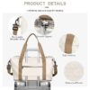 00c5c374be0d4d69976fb32d0176a1c1 Weekender Bags for Women, Travel Duffel Bags with Shoe Compartment,Personal Item Travel Bag for Airlines, Carry on Overnight Tote Bag for women,Beige&Brown