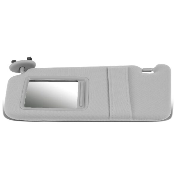 ZTL-Y-0144-GY For 2007 to 2011 Toyota Camry Factory Style Left Driver Side Sun Visor Sunshade without Vanity Light Grey 08 09 10