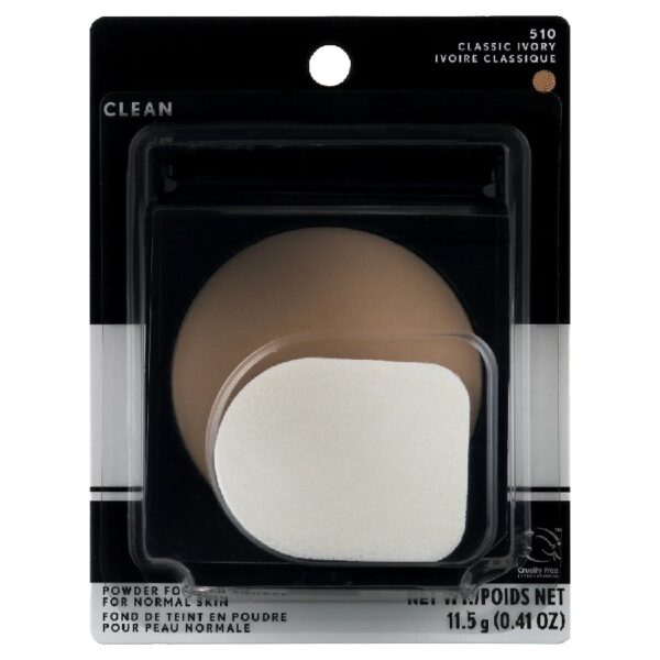 (4 pack) Clean Simply Powder Foundation, 505 Ivory, 0.44 oz, Anti-Aging Foundation