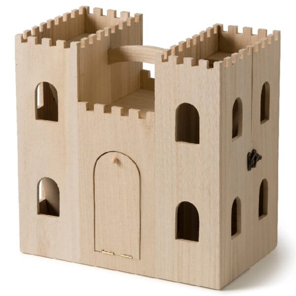 Kids Wood Castle Dollhouse, 12.6''