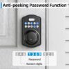 Keyless Entry Door Lock, Digital Keypad Deadbolt Smart Lock for Front Door, Matte Black