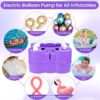 Electric Air Balloon Pump | 3-in-1 Air Pump for Inflatables，Long Animal Twisty Balloon, Foil Balloons, Quick-Fill 110V AC Inflator Deflator Great for Pool Floats Air Mattress Inflatables Purple Color