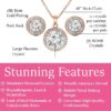 Cate & Chloe Mariah 18k Rose Gold Plated Jewelry Set with Simulated Diamond Crystals for Women
