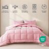 Queen Size 3-Piece All-Season Down Alternative Comforter Set Deep Black | Comforter + Pillow Cases Bedding Set | Hotel Grade Bed in a Bag by