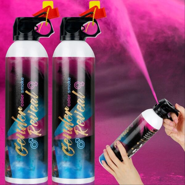 Gender Reveal Smoke Bombs,100% Biodegradable Butterfly Confetti Powder Cannon,Memorable Baby Gender Reveal Party Supplies Decorations & Ideas，2 PACK BLUE