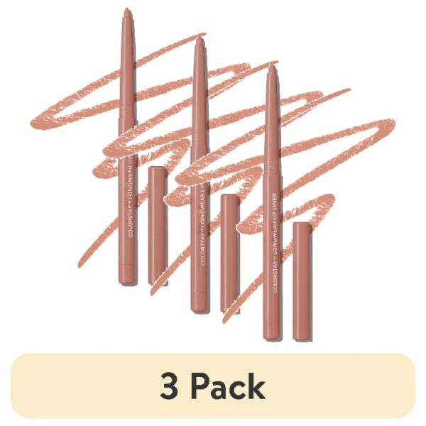(3 pack) ColorStay Longwear Lip Liner Pencil, 680 Blush, 0.01 oz