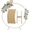 7.2FT Round Aluminum Alloy Backdrop Stand Balloon Arch Kit for Weddings Birthdays Graduations Photo Background