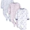 Baby and Toddler Neutral Microfleece Blanket Sleeper Pajamas, 3-Pack, Sizes 0/3M-5T