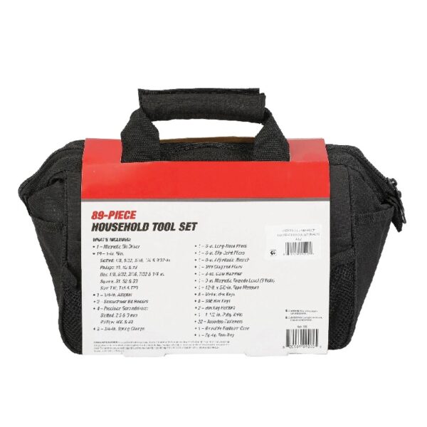 89-Piece Black Household Tool Set, New