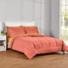 7 Piece Reversible Bed in a Bag Comforter Set with Sheets, Black, Queen