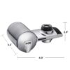 PLUS Faucet Mount Water Filtration System, Horizontal, Black/Chrome, PFM200B