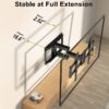Full Motion TV Wall Mount for 47-90 inch TVs Swivels Tilts Extension Rotation Holds up to 132lbs Max VESA 600x400mm, Fit 16