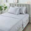 7 Piece Reversible Bed in a Bag Comforter Set with Sheets, Black, Queen