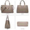 Women Satchel Handbags Top Handle Purse Medium Tote Bag Vegan Leather Shoulder Bag