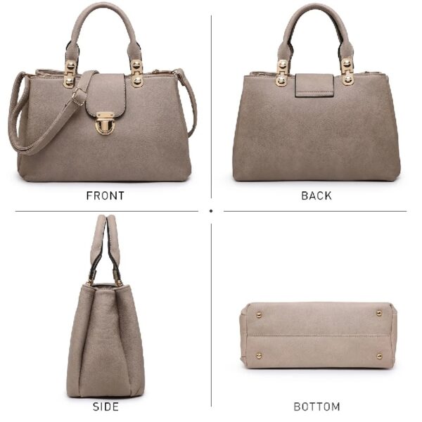 Women Satchel Handbags Top Handle Purse Medium Tote Bag Vegan Leather Shoulder Bag