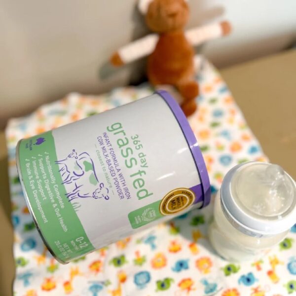365 Day Grass Fed Whole Milk Powder Baby Formula with Iron for 0 to 12 Months, 20 oz Canister
