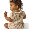 By Gerber Baby Girl Bubble Romper with Flutter Sleeves, Sizes 0/3 Months - 24 Months