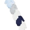 Cotton Long-Sleeve Bodysuits, 5-Pack, Newborn- 24 Months