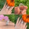 1 Carat Wedding Ring Sets Infinity Band Princess Sterling Silver Rings for Women CZ Size 7