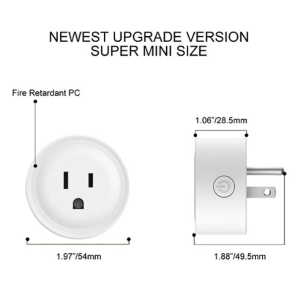 4 Pack Smart Plugs Wi-Fi Outlet 4 Pack Work with Alexa/Google Home/Smart Life Timer ON/Off Plug Schedule Built-in App Mini Wireless Socket No Hub Required