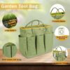 Garden Tool Set, 9 Piece Stainless Steel Rust-Proof Heavy Duty Gardening Tools with Non-Slip Rubber Handle, Durable Garden Tool Bag, Ideal Gardening Gifts for Women and Men