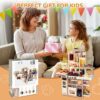 Play Kitchen Set for Kids, 2.1FT Tall Toy Play Kitchen w/ Realistic Lights Sounds Simulation Spray for Toddlers Girls Boys Gift 42Pcs - Small (Orange Red 18x8.6x24.8in)