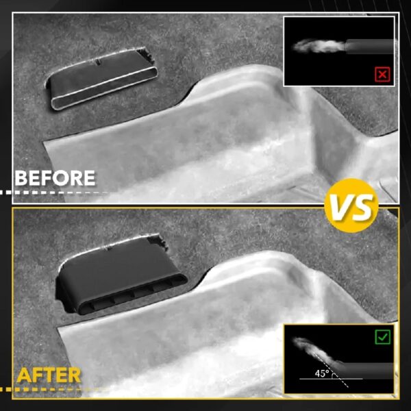 Rear Seat Vent Deflectors for 2014 to 2019 Chevrolet Silverado and GMC Sierra, Directional Air Vent Deflectors for Rear Passenger