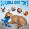 Dog Toys for Aggressive Chewers, Large Dog Toys to Keep Them Busy, Interactive Dog Toys, Squeaky Dog Toys, Tug of War Dog Toy, Crinkle Dog Toy (Blue Octopus)