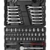 113 Piece 1/4 and 3/8 inch Drive SAE Mechanics Tool Set, New Condition