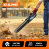 SENIX 20 Volt Max* Cordless Leaf Blower, Up to 350 CFM and 80 MPH, Variable Speed, Lightweight, (Tool Only) BLAX2-M-0