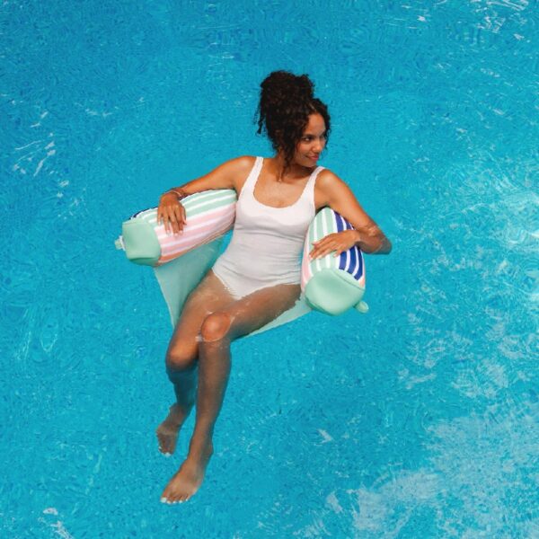Shaka Sling XL Pool Float, Doubled-Sided Mesh, Quick Draining Fabric, No Inflation Needed, Sweet Shells Berry
