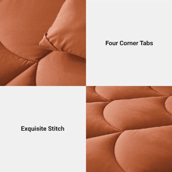 3 Pieces Bed in a Bag Comforter Set Duvet Insert,Reversible,Red/Black,Full Size Comforter Set-200GSM