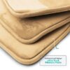 Nestl Set of 3 Absorbent Memory Foam Bath Mat Bathroom Rugs, Gray, Large 20