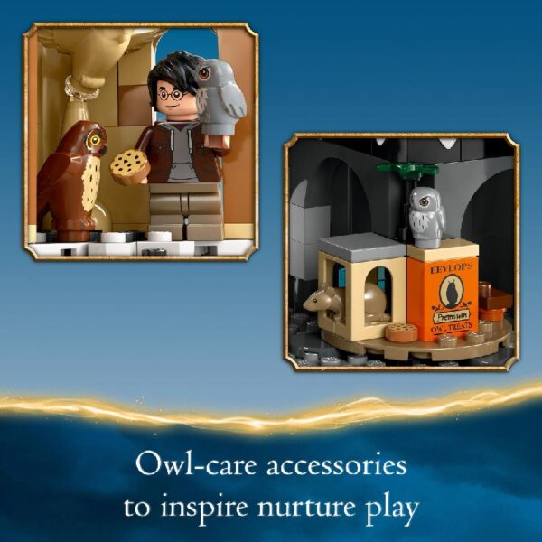Harry Potter Hogwarts Castle Owlery Toy, Wizarding World Fantasy Toy for Girls and Boys, Harry Potter Toy Playset with 3 Characters, Birthday Gift Idea for Kids Ages 8 and Up, 76430